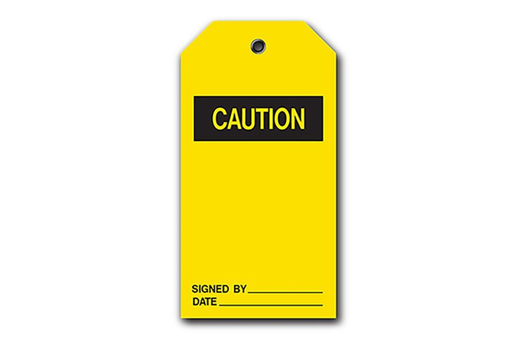 Accident Prevention Tag from Marking Services Australia