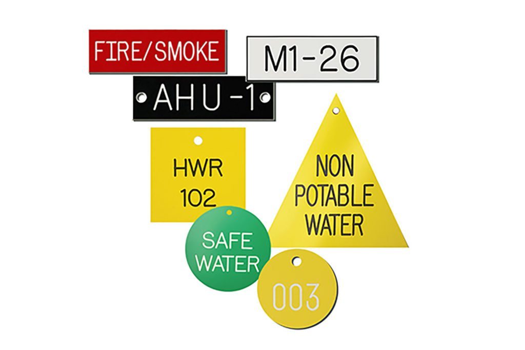 Marking Services Australia engraved plastic valve tags