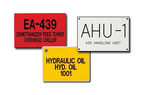 MSA equipment signs provide plant personnel with information regarding hazard identification, operating procedures and equipment identification.