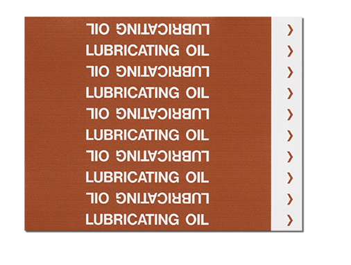 Lubricating Oil MS-900AS Self Adhesive Pipe Marker from MSA