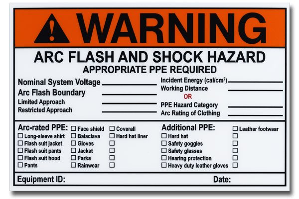 MS-478 Write On Self Laminating Arc Flash Labels offer space
