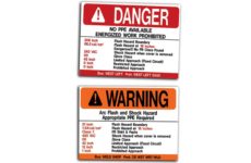 MS-478 Self-Adhesive Polyester Arc Flash Labels with MS-1000 Protective Top Laminate