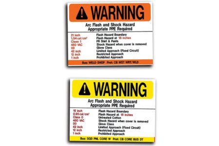 MS-900 Arc Flash Labels from Marking Services Australia