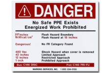 MS-900 Arc Flash Labels from Marking Services