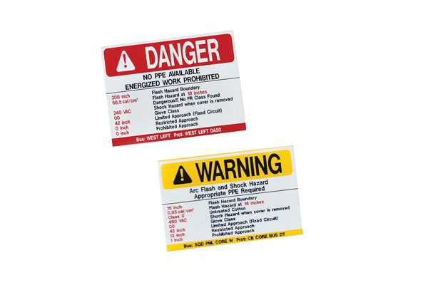 Arc Flash Labels from Marking Services Australia