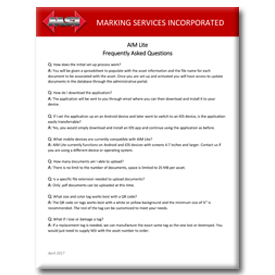 AIM Lite FAQ document Marking Services
