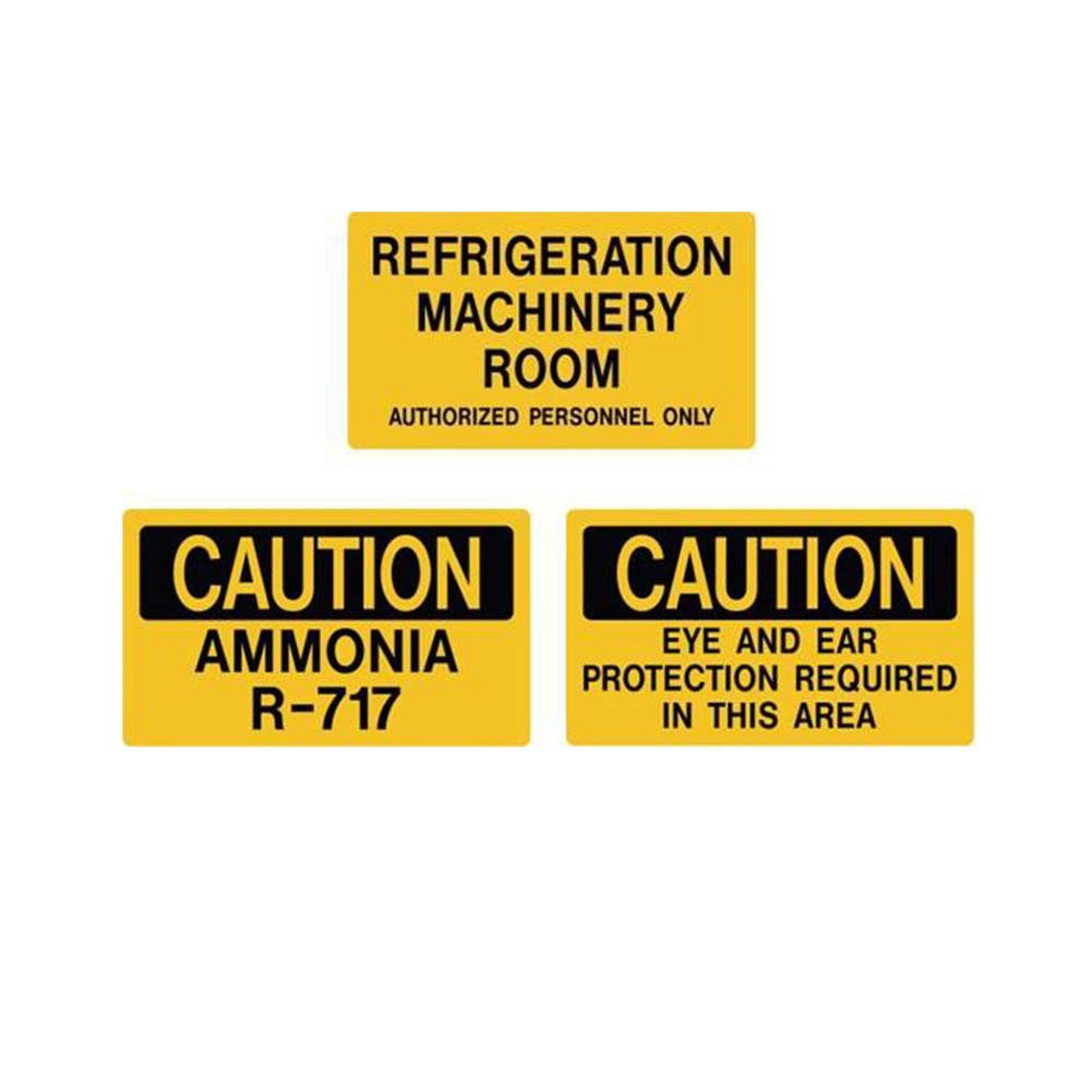 MSA ammonia identification auxiliary door signs
