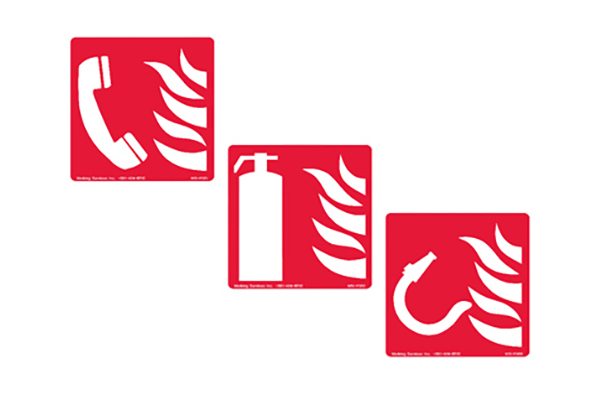 International safety fire fighting signs from MSA