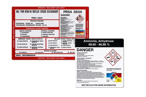 GHS signs from MSA identify health, physical and environmental risk hazards