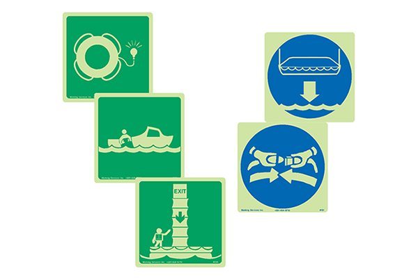 IMO Life Saving and Rescue Signs from MSA