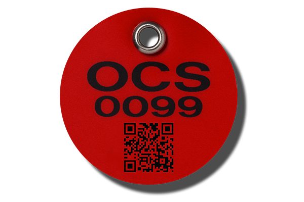 Customization including QR coding and barcode are available on MS-215 Max-Tek Valve Tags from Marking Services Australia