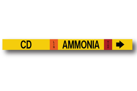 MS-900AS Self-Adhesive Ammonia Markers with MS-1000 Overlaminate from Marking Services Australia